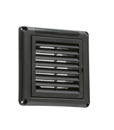 KnightsBridge 100mm/4 inch Extractor Fan Grille with Fly Screen - Black | Compare The Build