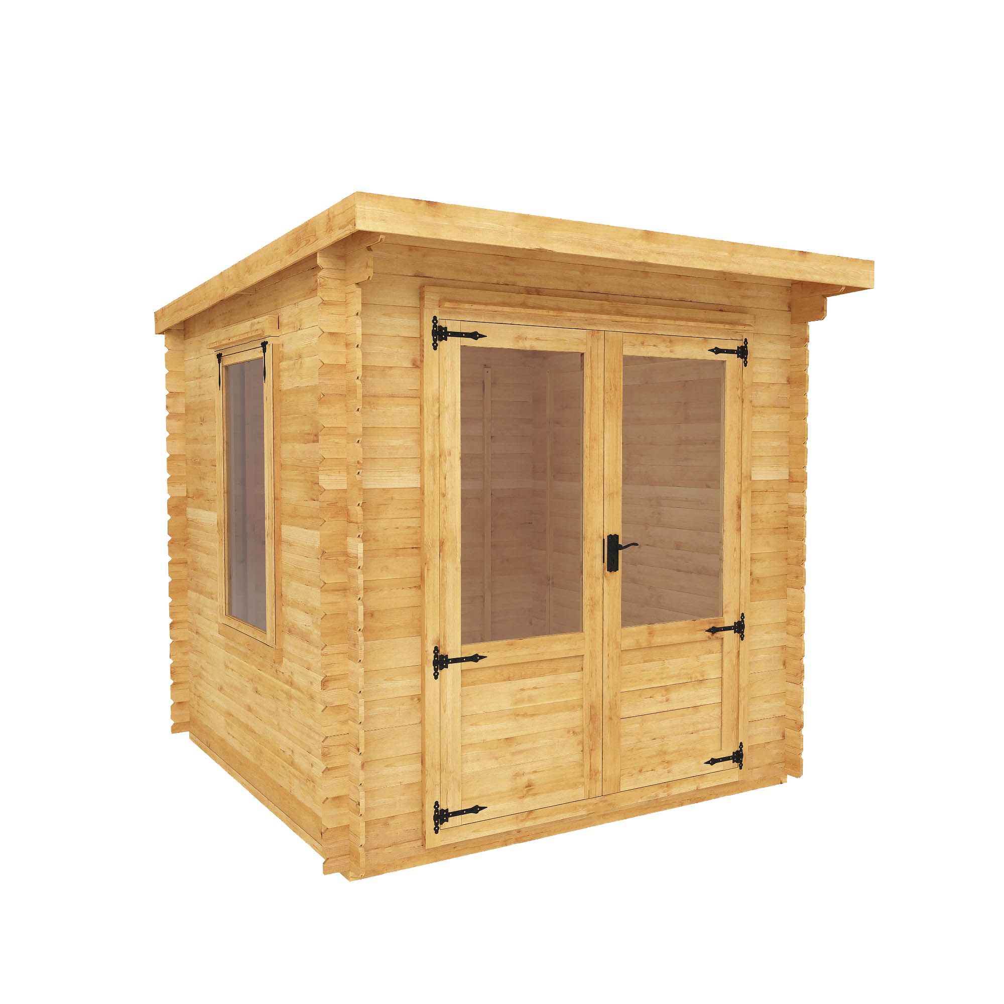 Mercia 2.4X2.4M Pent Tongue & Groove Cabin With Double Door Price Comparisons | Compare The Build