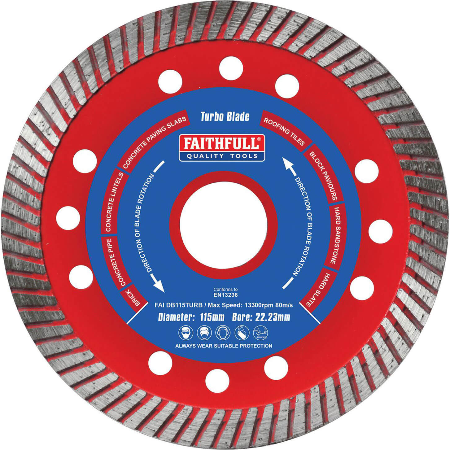 Faithfull Turbo Cut Diamond Cutting Disc 115mm Price Comparisons | Compare The Build