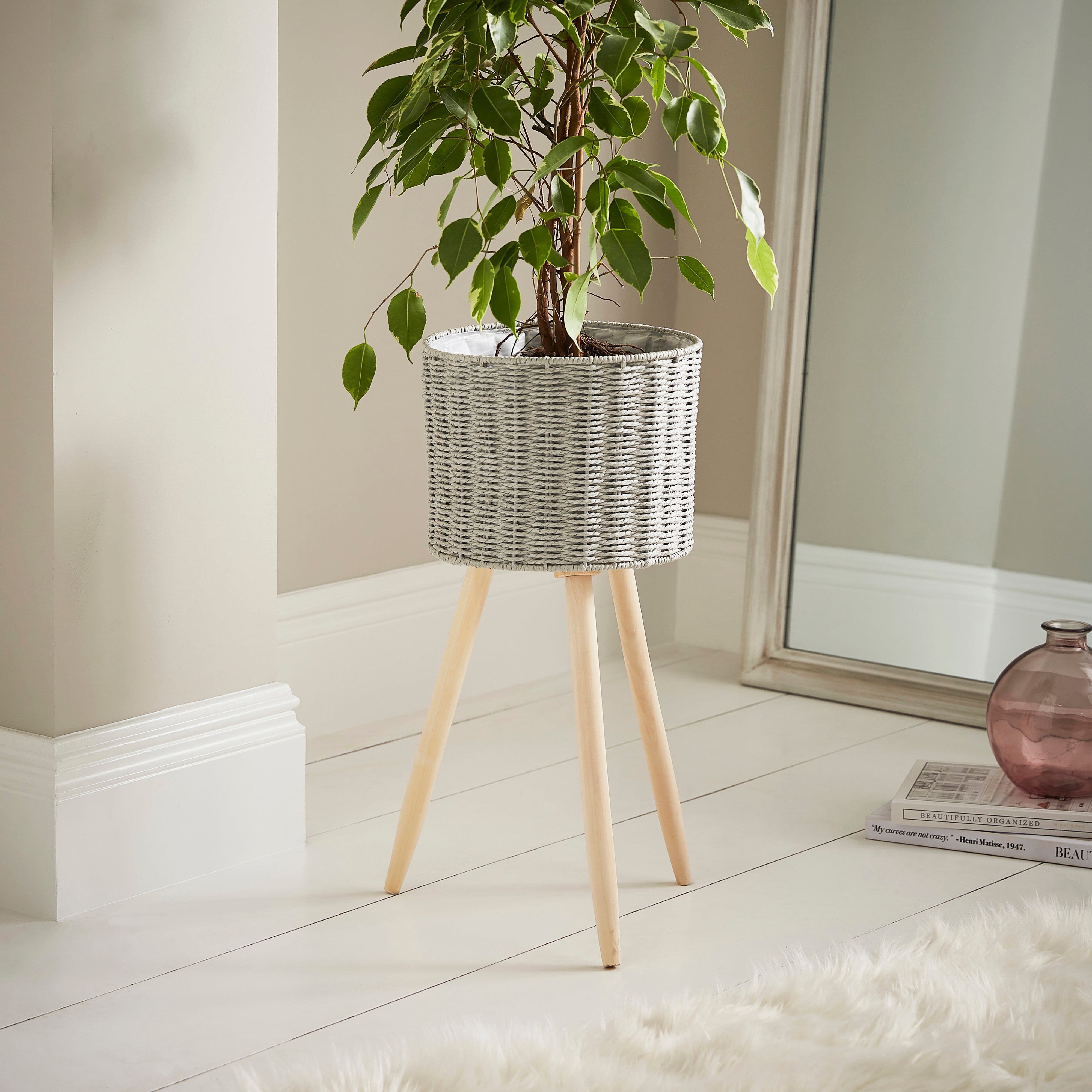 Grey Woven Plant Stand Grey Price Comparisons | Compare The Build