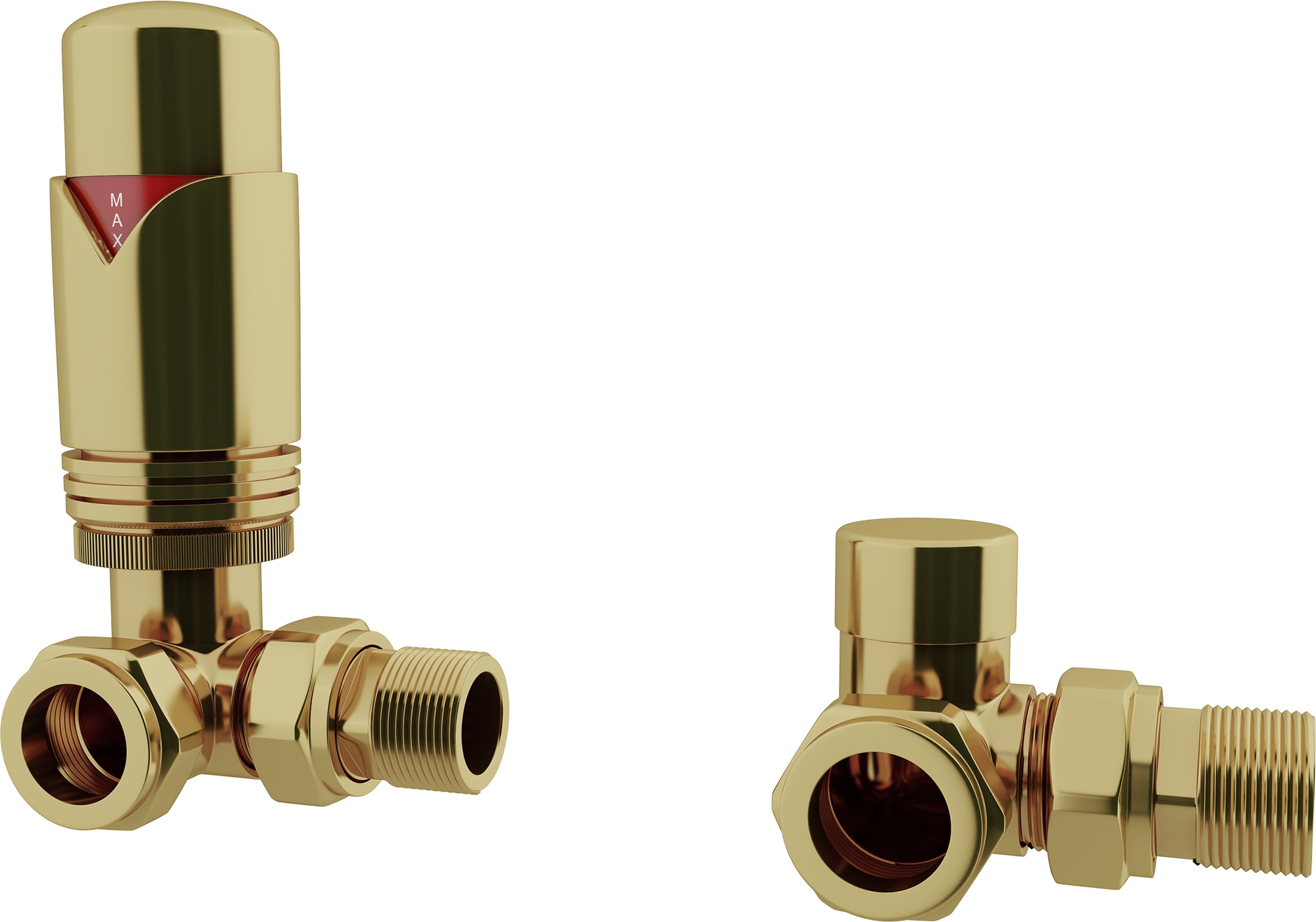 Trade Direct Thermostatic Valves, Minimal, Polished Brass Corner - 8mm Price Comparisons | Compare The Build