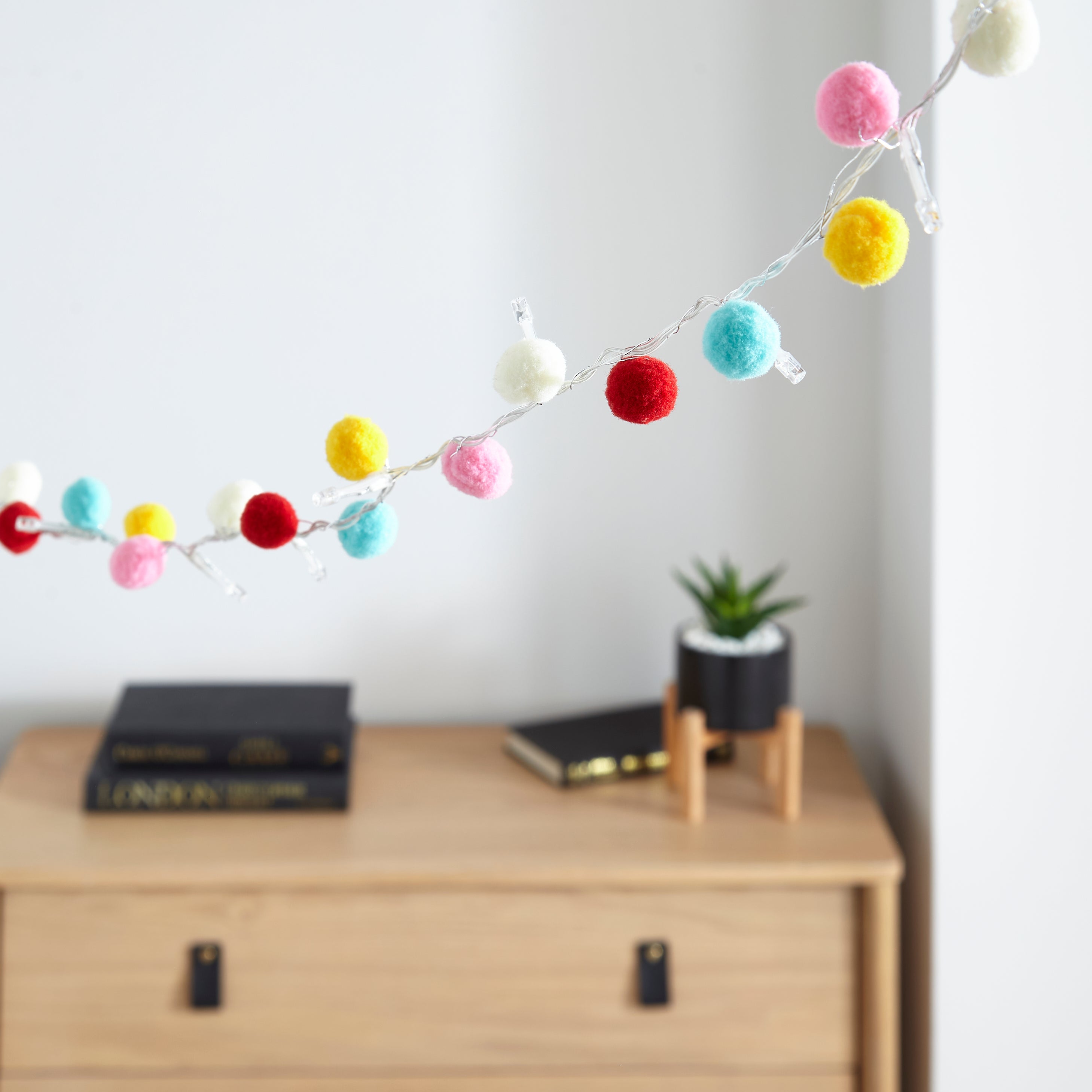 Pom Pom String Lights MultiColoured | Compare The Build