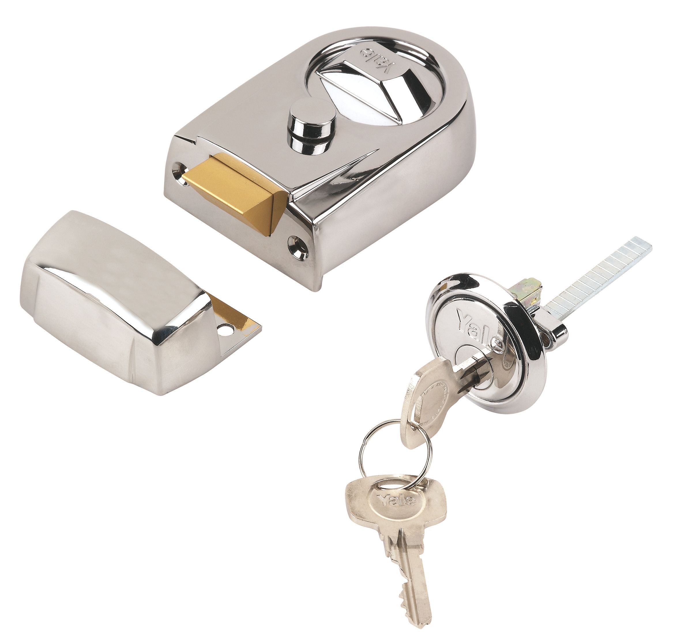 Yale 60mm Chrome Effect Night Latch Y3 | Compare The Build