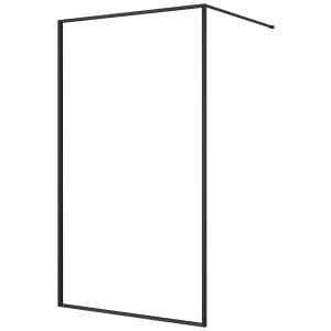 Nexa By Merlyn 8mm Black Framed Wet Room Shower Screen with 1m Bracing Bar - 2015 x 1000mm Price Comparisons | Compare The Build