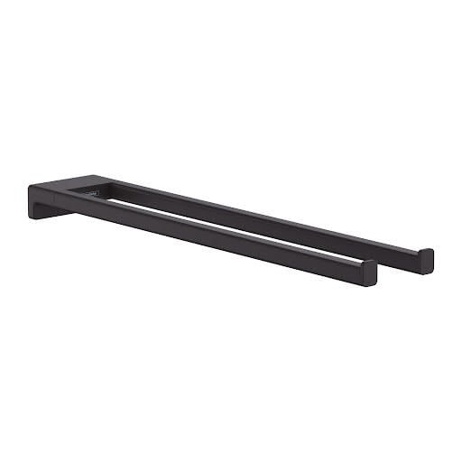 hansgrohe AddStoris Twin-Handle Towel Holder 445mm Matt Black - 41770670 Price Comparisons | Compare The Build