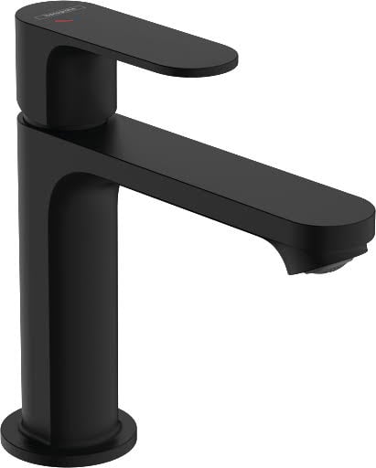 hansgrohe Rebris S 110 CoolStart Basin Mixer Tap with Metal Pop-Up Waste - Matt Black Price Comparisons | Compare The Build