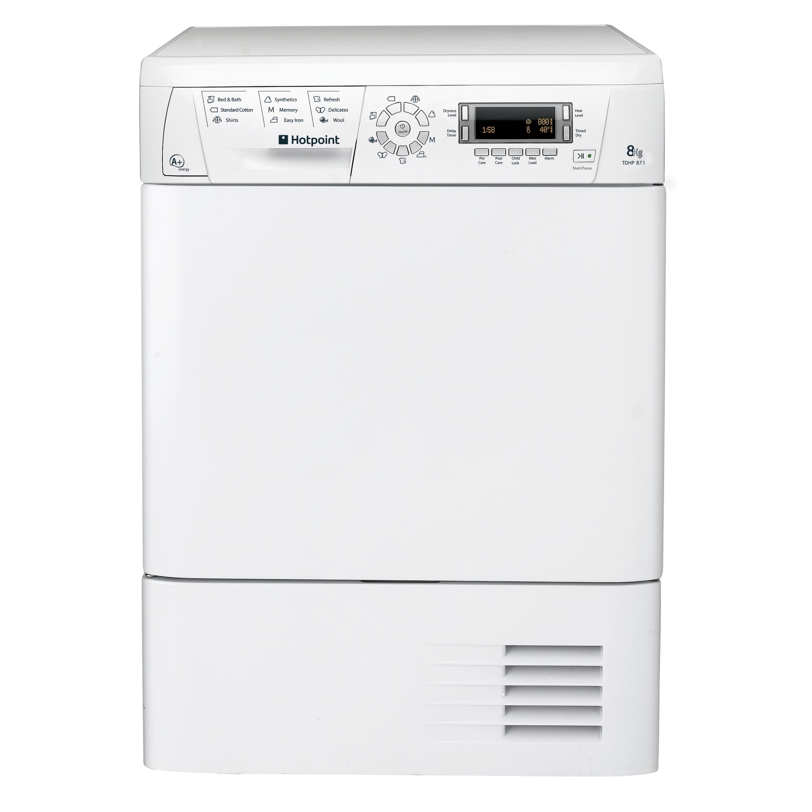 Hotpoint Tdhp871Rp White Freestanding Condenser Tumble Dryer, 8Kg | Compare The Build