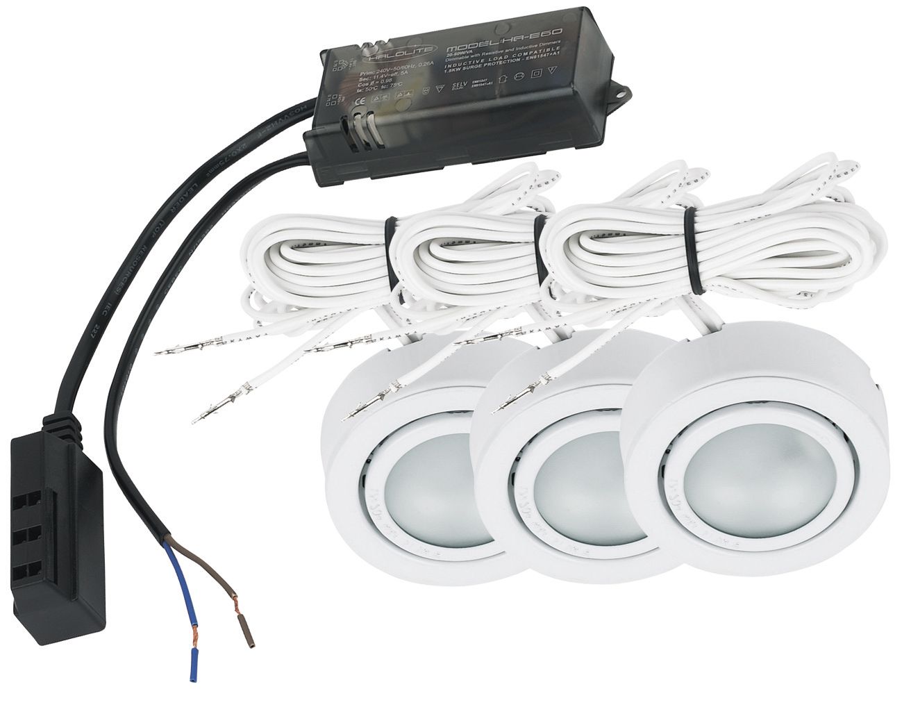 Halolite White Halogen Cabinet Downlight Ip20, Pack Of 3 Price Comparisons | Compare The Build