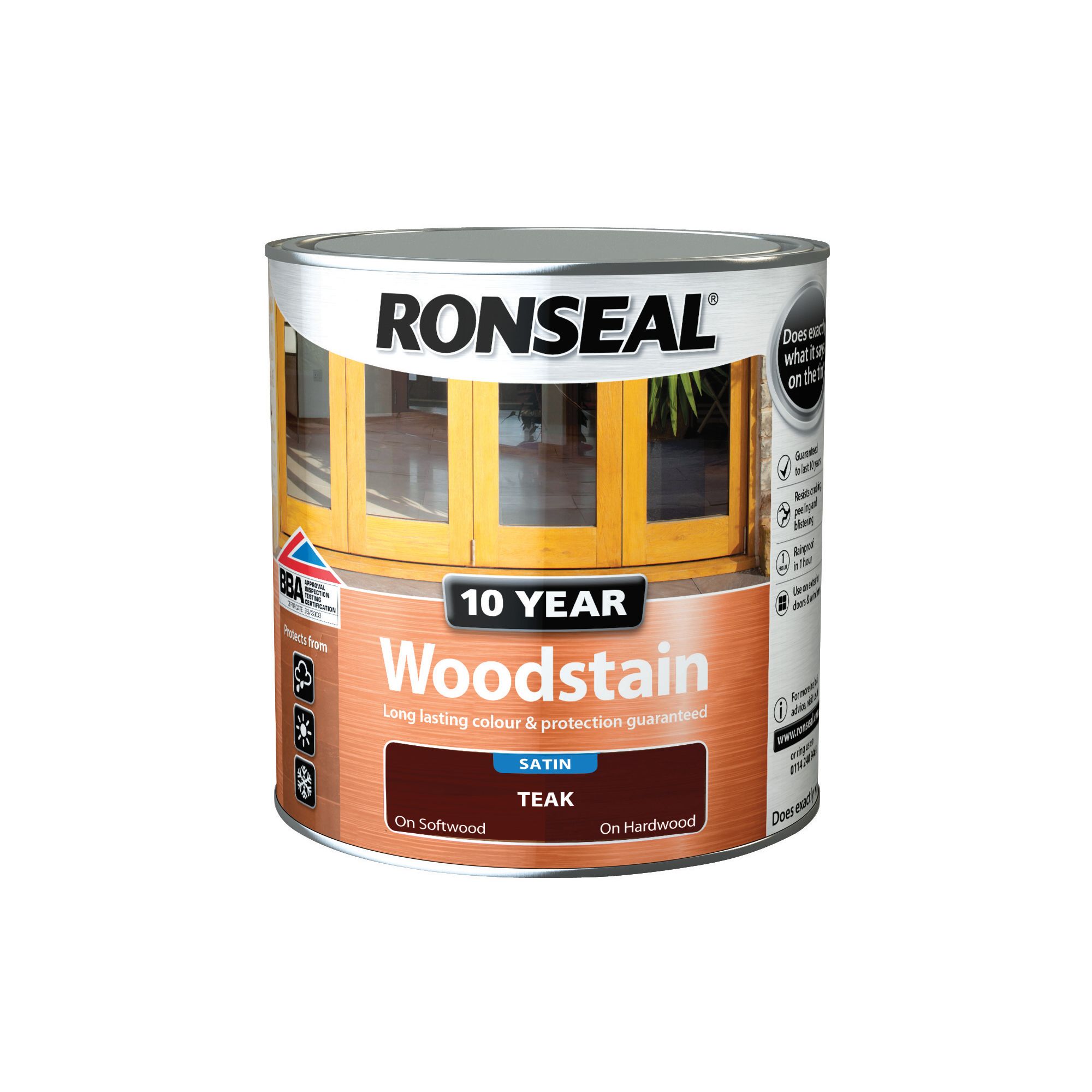 Ronseal Teak Satin Wood Stain, 750Ml Price Comparisons | Compare The Build