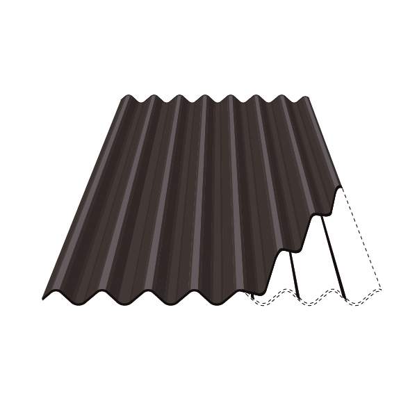 Eternit Profile 6&#39;&#39; Fibre Cement Roof Sheet in Van Dyke Brown - 2600mm MAP62600P-VDB Price Comparisons | Compare The Build