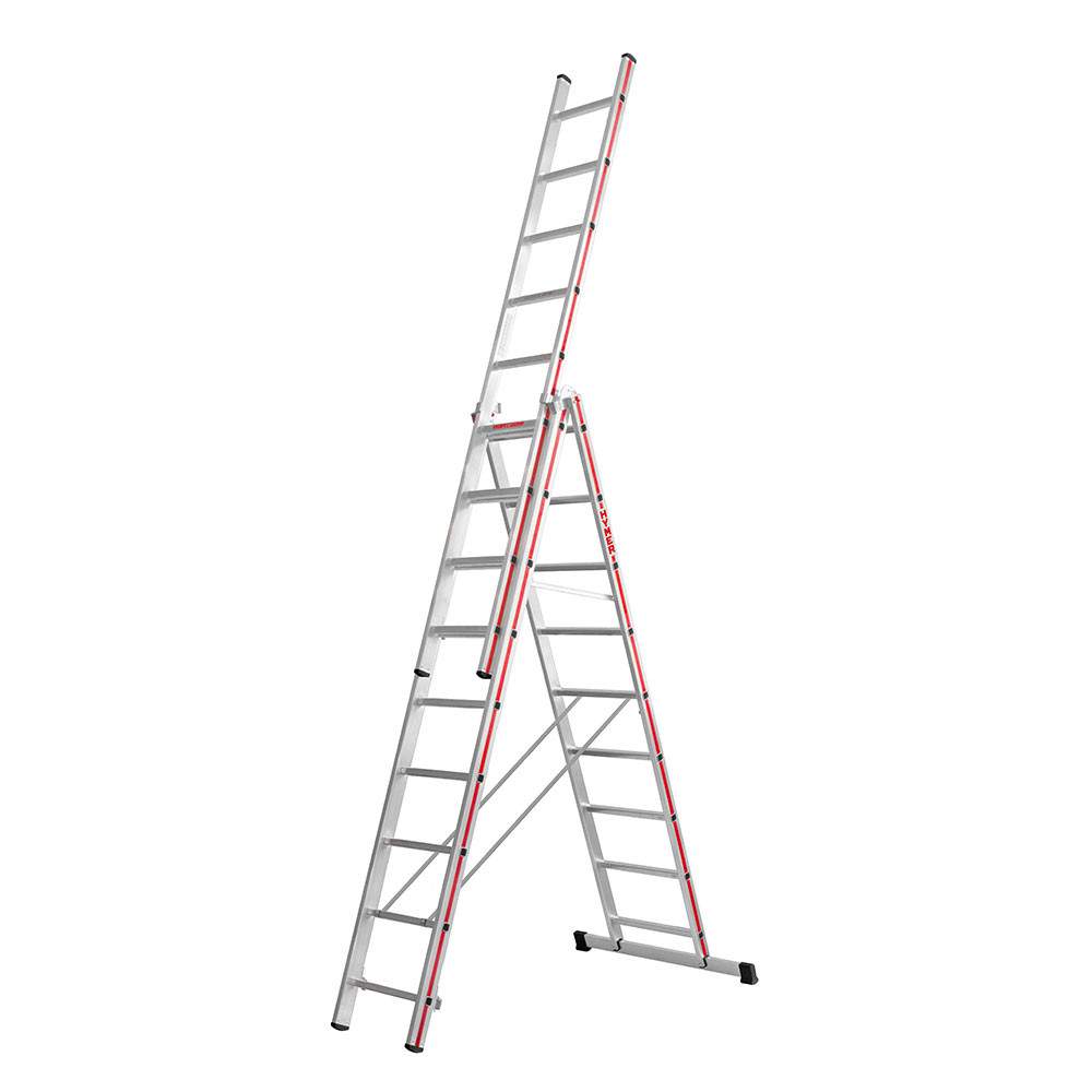 Hymer Red Line 3 Section Combination Ladder 2.63m - 6.55m 404727 Price Comparisons | Compare The Build