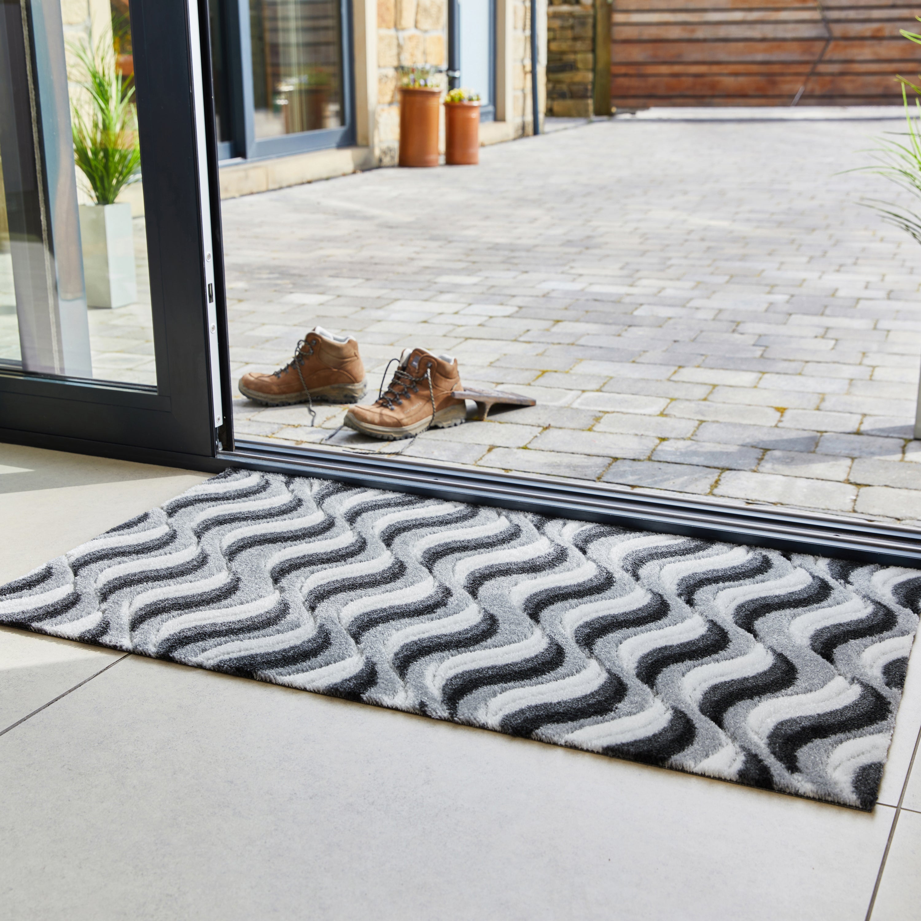 JVL Solemate Latex Wave Doormat Grey Price Comparisons | Compare The Build