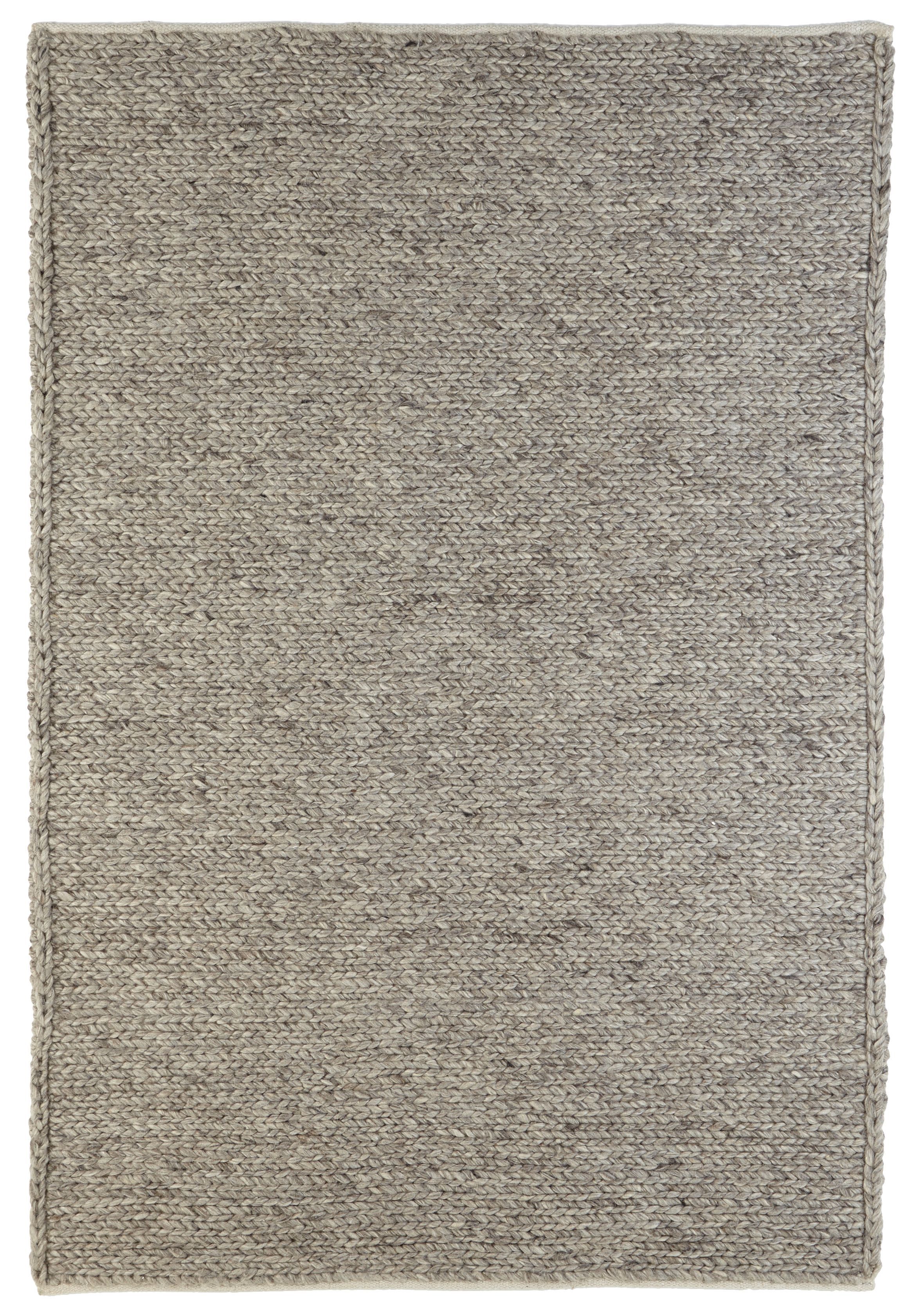 Colours Claudine Thick Knit Grey Rug 170Cmx120Cm | Compare The Build