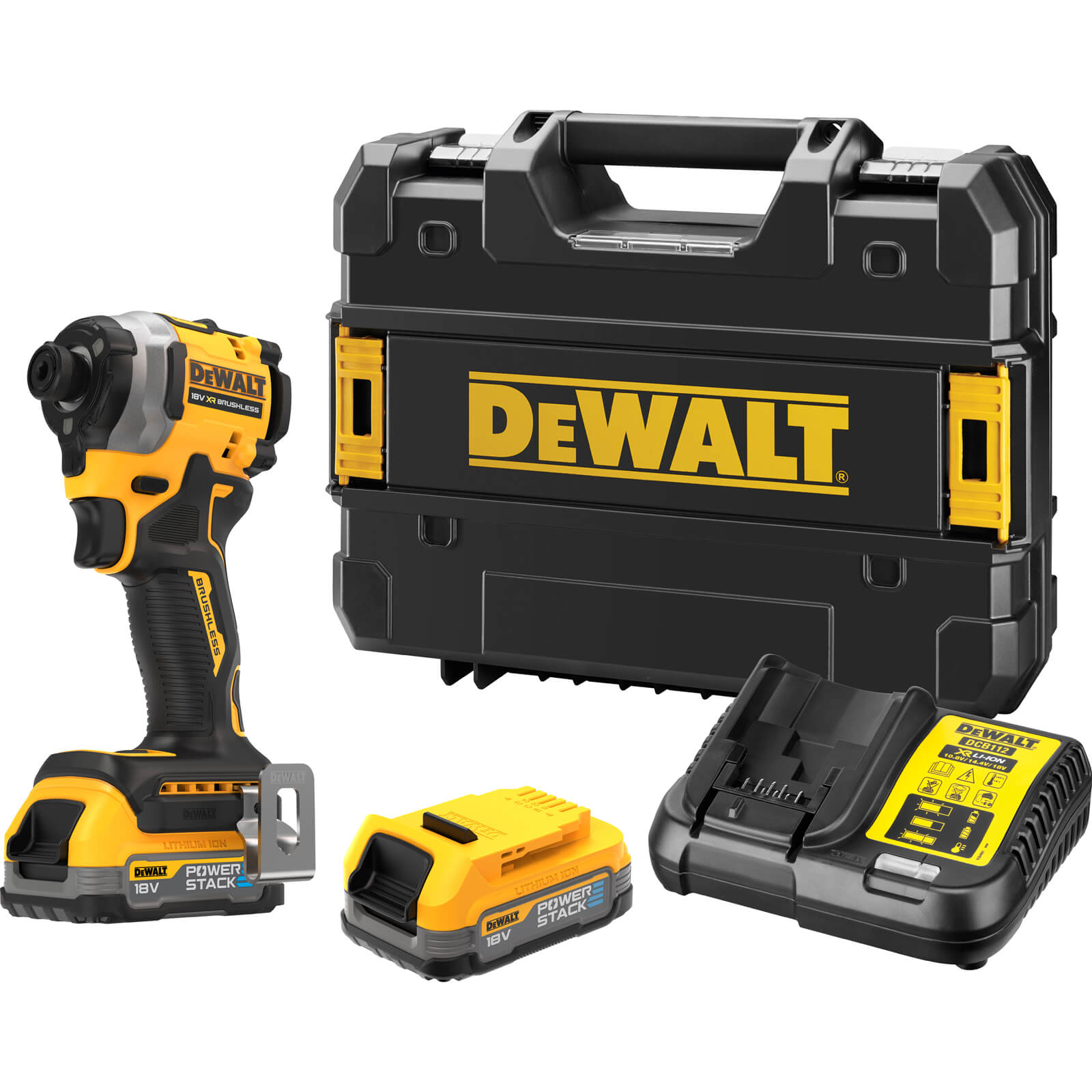 DeWalt DCF850 18v XR Brushless Ultra Compact Impact Driver 2 x 1.7ah Li-ion Powerstack Charger Case Price Comparisons | Compare The Build