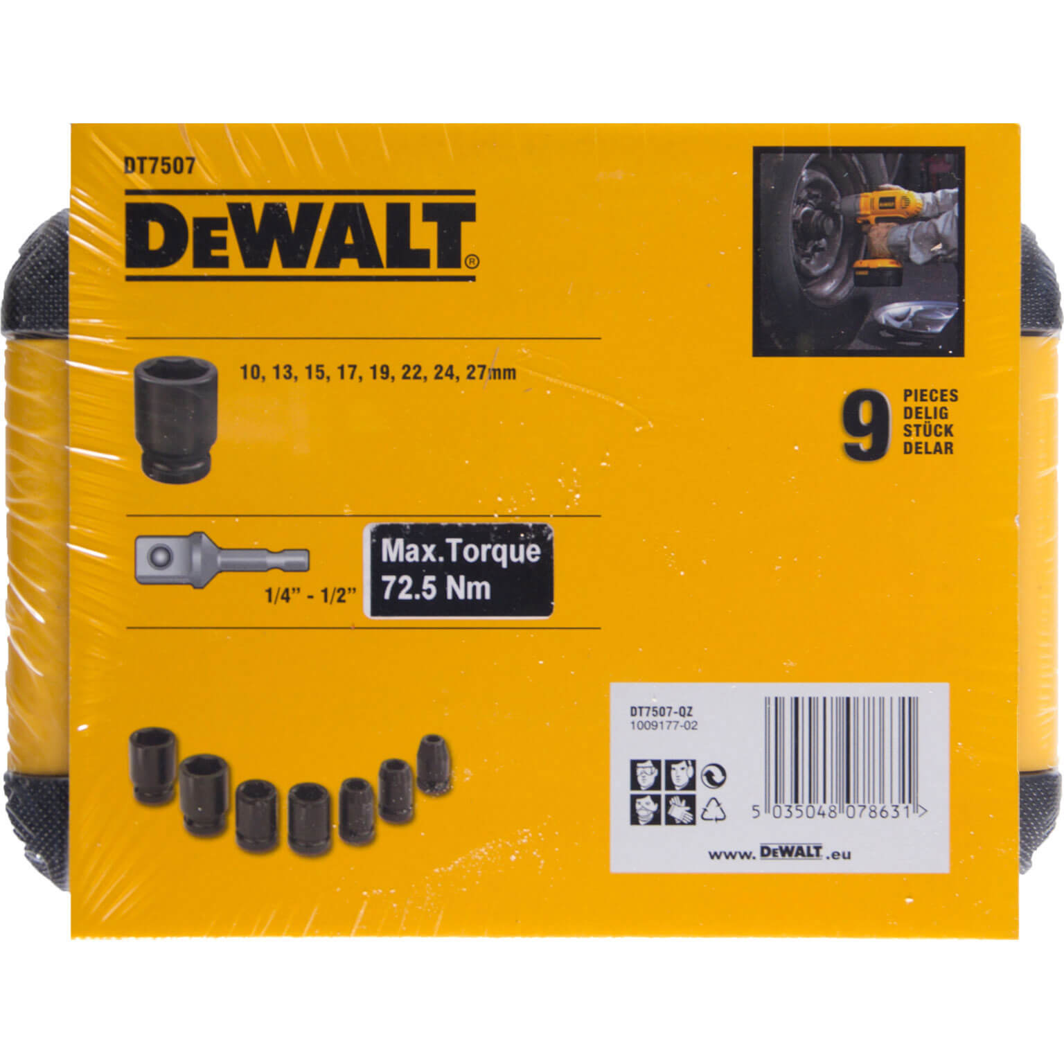 DeWalt 9 Piece 1/2" Drive Impact Socket Set Metric Price Comparisons | Compare The Build