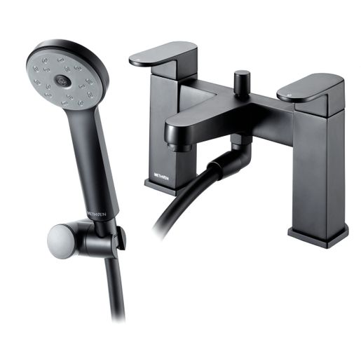 Methven Amio Black Deck Mounted Bath Shower Mixer Price Comparisons | Compare The Build