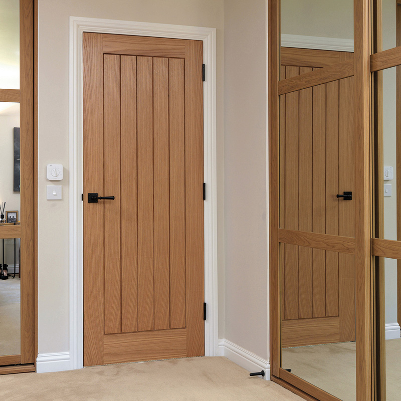 JB Kind Thames Original Internal Door Unfinished 40 x 2040 x 726mm in Oak Veneer Price Comparisons | Compare The Build