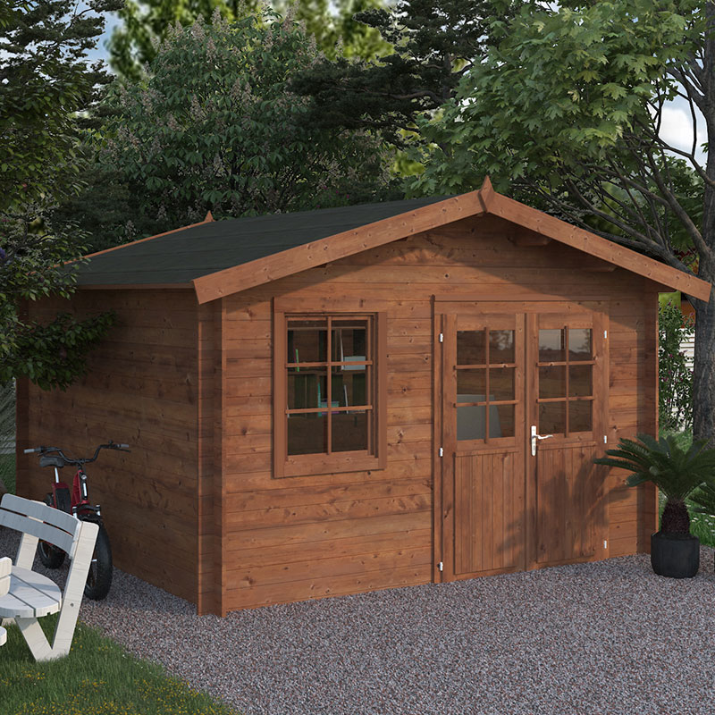 Palmako Valentine 3.6m x 3.2m Premium Log Cabin Shed (28mm) Price Comparisons | Compare The Build