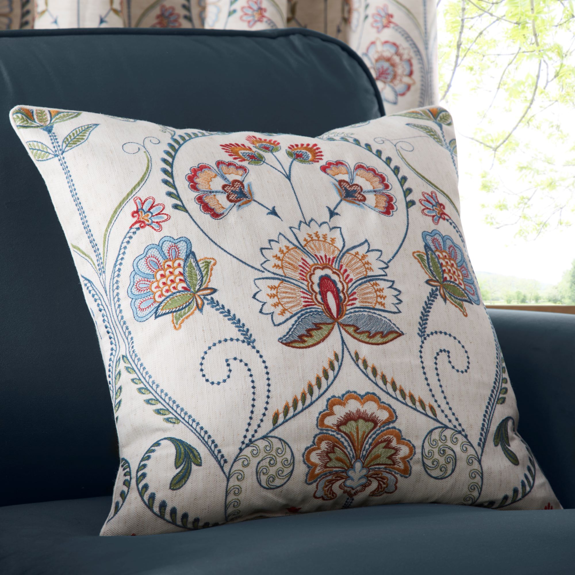 Evelyn Floral Cushion Natural Price Comparisons | Compare The Build
