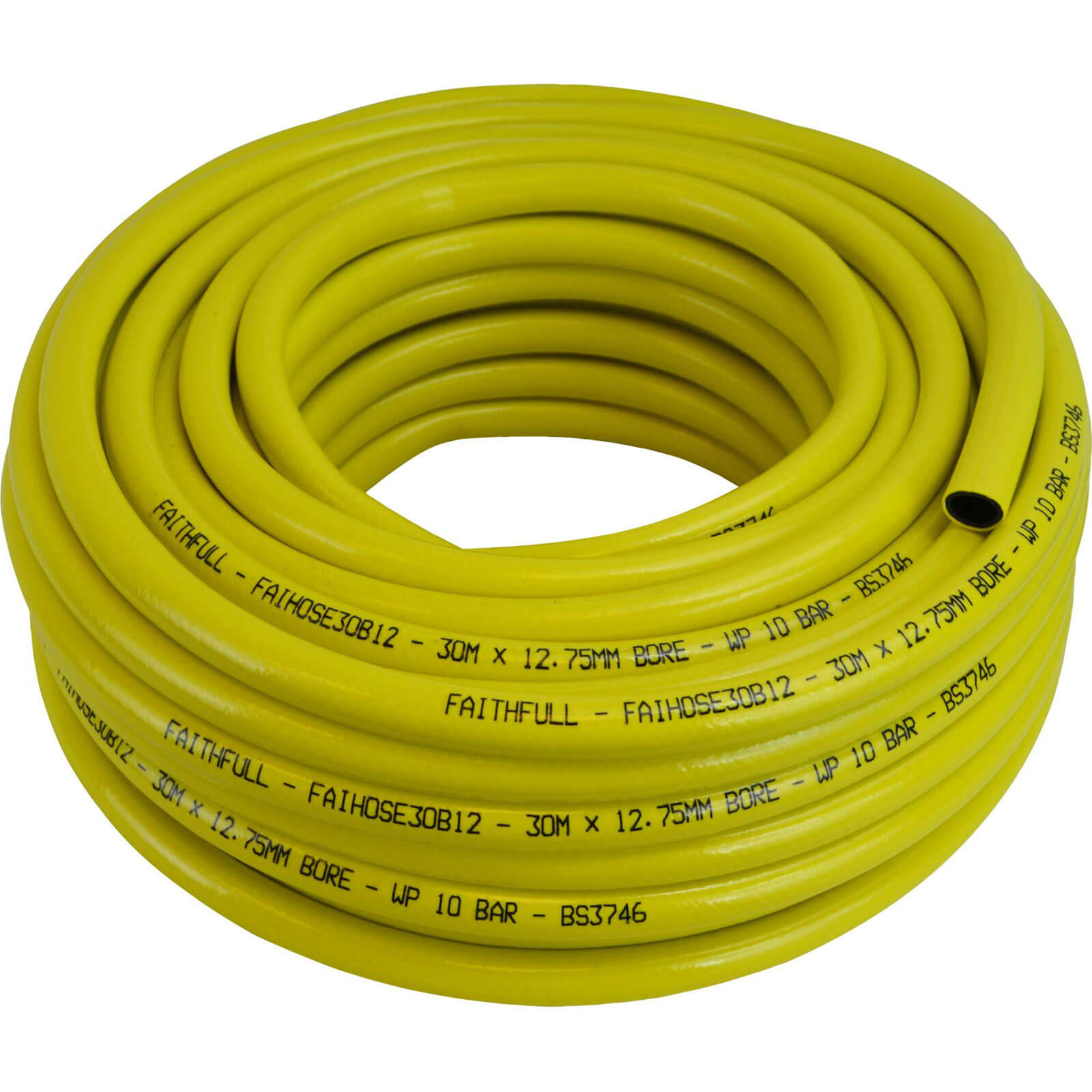 Faithfull Heavy Duty Reinforced Builders Hose 1/2" / 12.5mm 30m Yellow Price Comparisons | Compare The Build