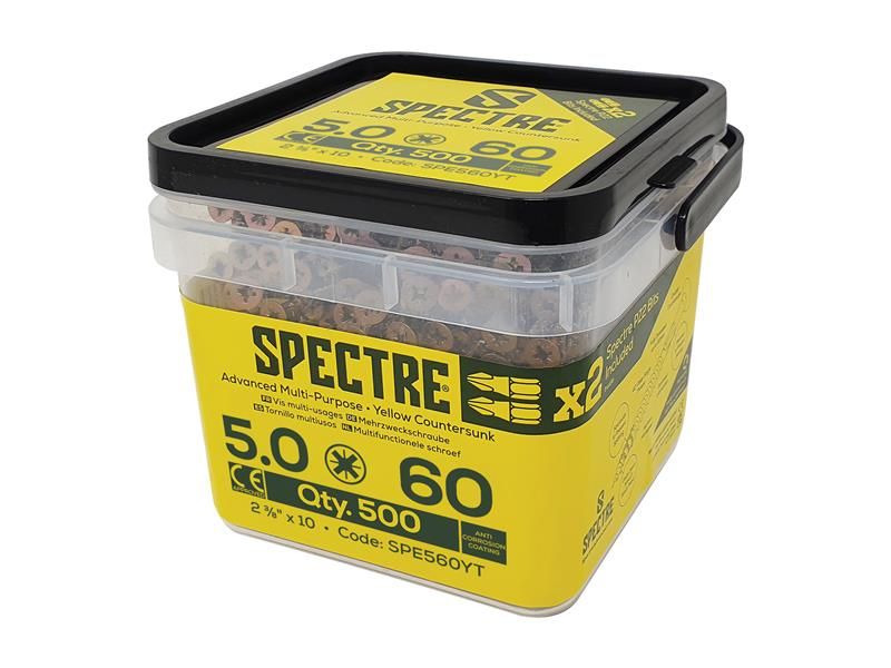 ForgeFix FORSP560YT Spectre™ PZ Compatible Wood Screw CSK ZYP 5.0 x 60mm Tub 500 Price Comparisons | Compare The Build