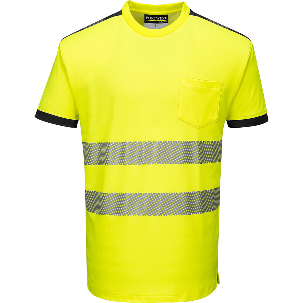 Portwest PW3 Hi Vis T Shirt Yellow / Black XL Price Comparisons | Compare The Build
