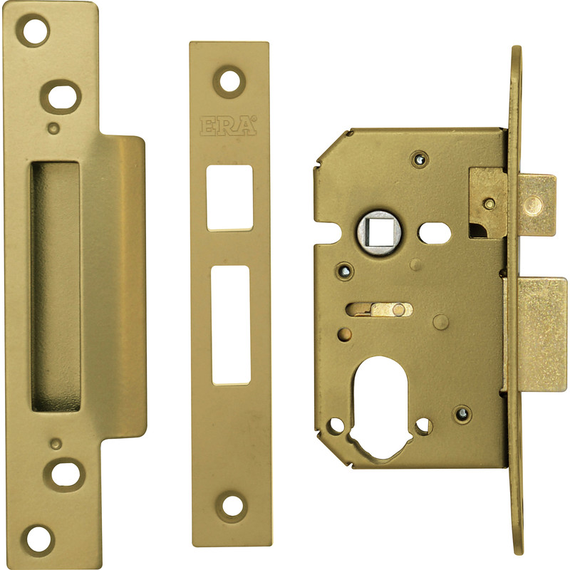 ERA Pro-Fit Euro Profile Sashlock 76mm in Brass Steel | Compare The Build