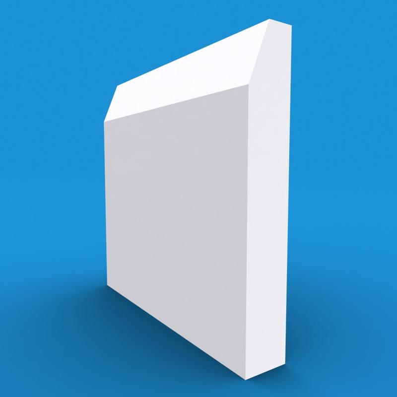Chamfered Square MDF White Primed Skirting Board 4200mm x 70mm x 18mm Price Comparisons | Compare The Build