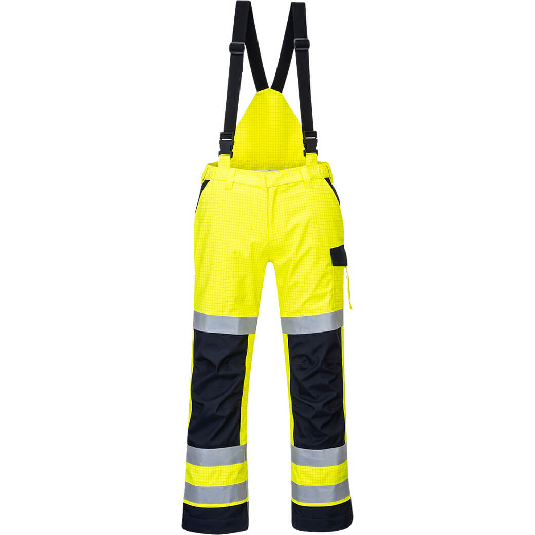 Portwest MV71 Modaflame Multi Arc Trousers Yellow / Navy M 31" | Compare The Build