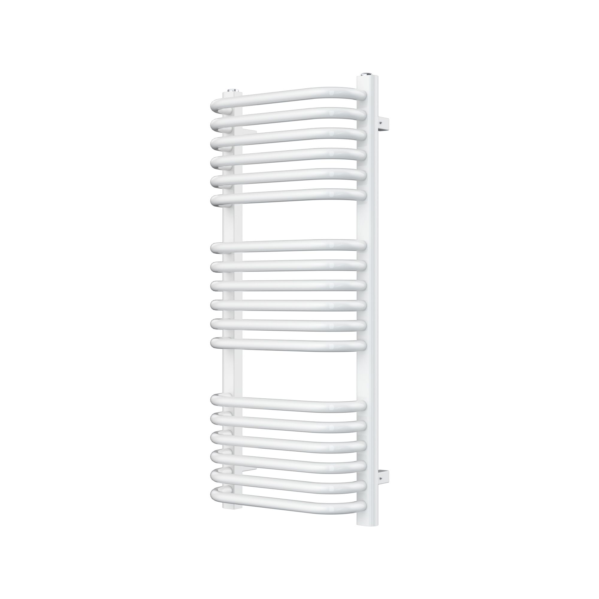 GoodHome Lilium, White Vertical Curved Towel Radiator (W)400mm X (H)900mm Price Comparisons | Compare The Build