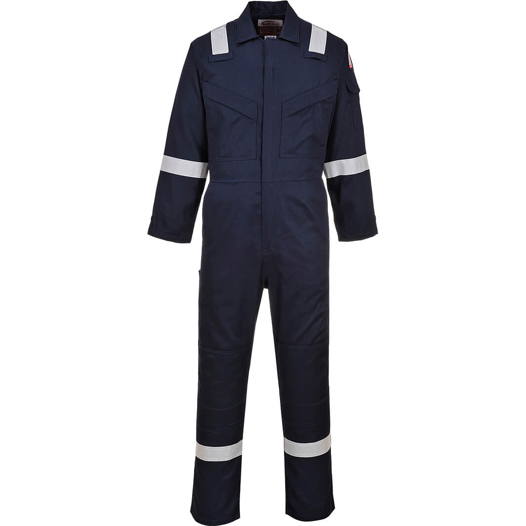 Biz Flame Mens Flame Resistant Super Lightweight Antistatic Coverall Navy Blue 2XL 32" Price Comparisons | Compare The Build