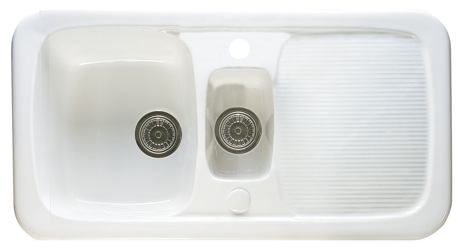 Astracast Aquitaine 1.5 Bowl White Gloss Ceramic Sink & Drainer Price Comparisons | Compare The Build