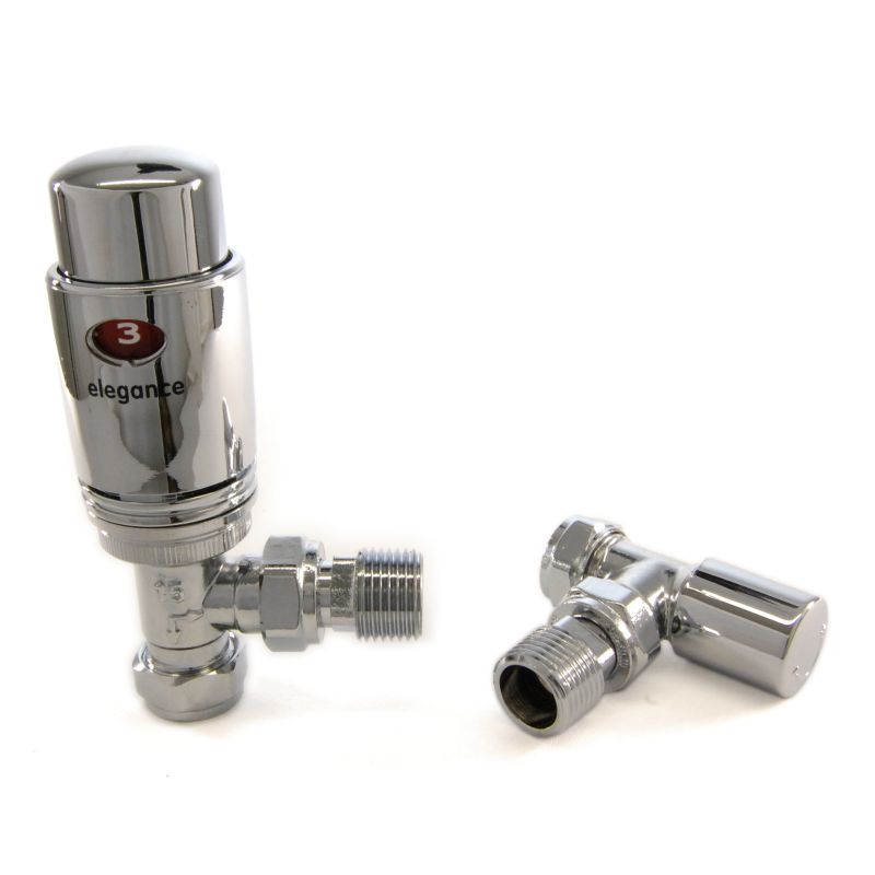 West Thermostatic Valves, Elegance, Chrome Angled - 10mm | Compare The Build