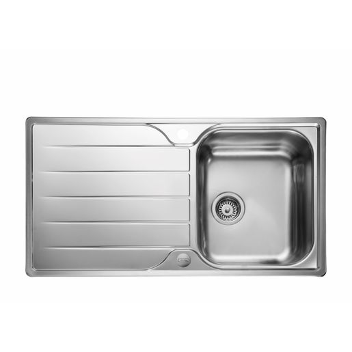 Leisure Albion Stainless Steel 1 Taphole Kitchen Sink 1.0 Bowl, Reversible Drainer Price Comparisons | Compare The Build