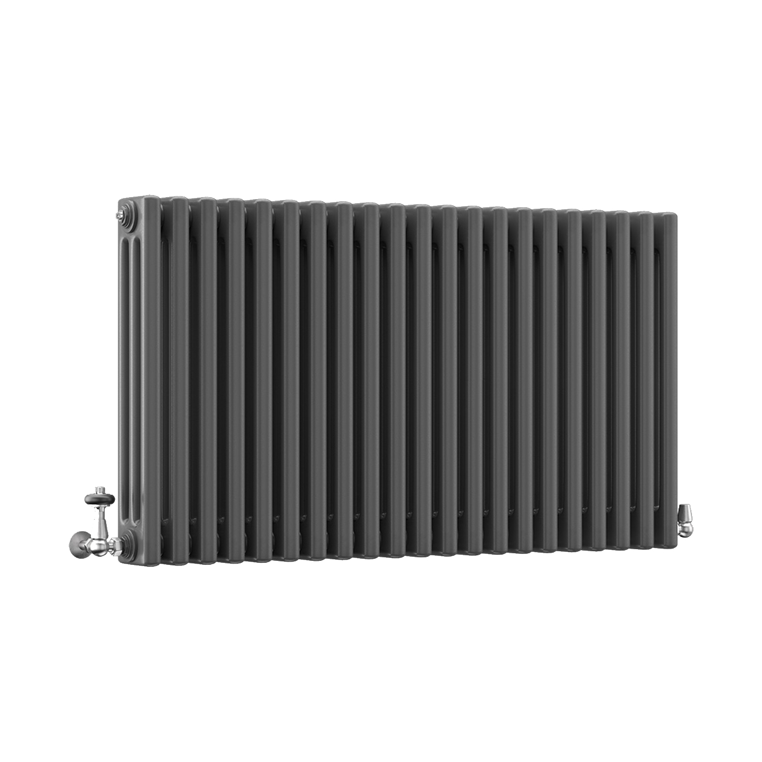 DQ Modus 3 Column Horizontal Radiator, Slate Grey, 600mm x 622mm Price Comparisons | Compare The Build