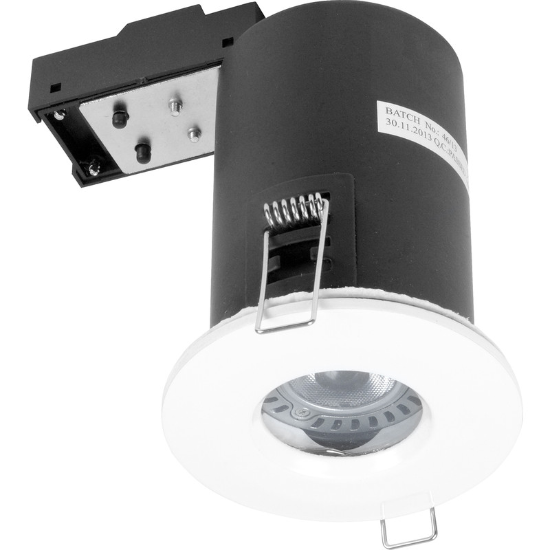 Meridian Lighting LED 5W COB Fire Rated IP65 GU10 Downlight 330lm in White | Compare The Build