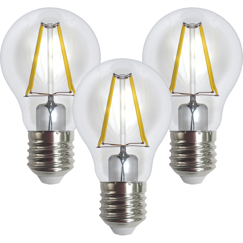 Meridian Lighting LED Filament GLS Lamp 4W ES (E27) 470lm (3 Pack) Price Comparisons | Compare The Build