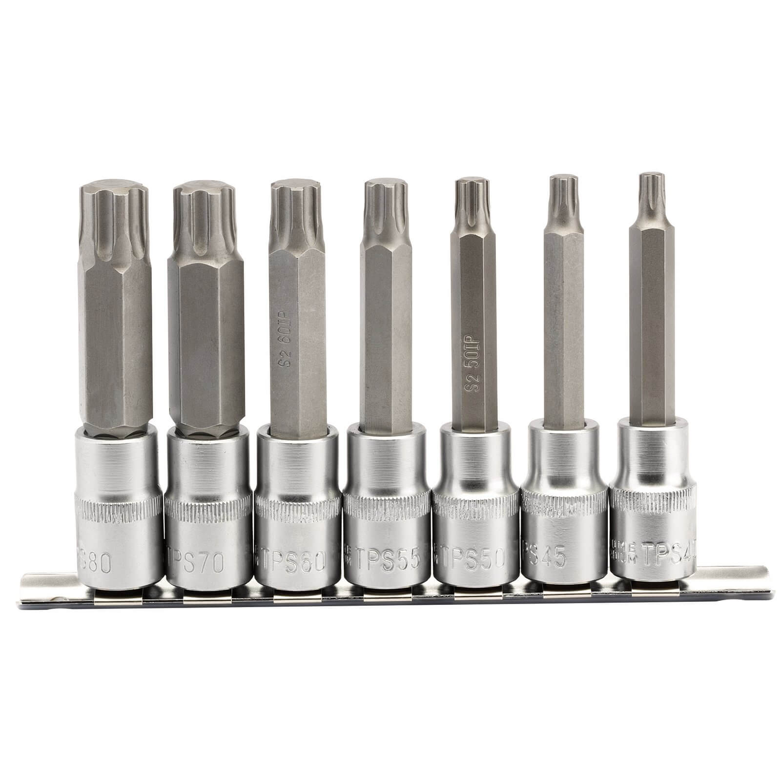 Draper 7 Piece 1/2" Drive Torx Plus Socket Bit Set 1/2" 100mm | Compare The Build