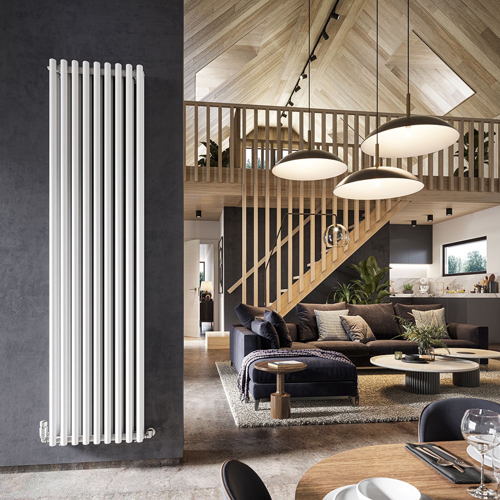 Nordic Round Designer Vertical Radiator, White, 650mm x 402mm Price Comparisons | Compare The Build