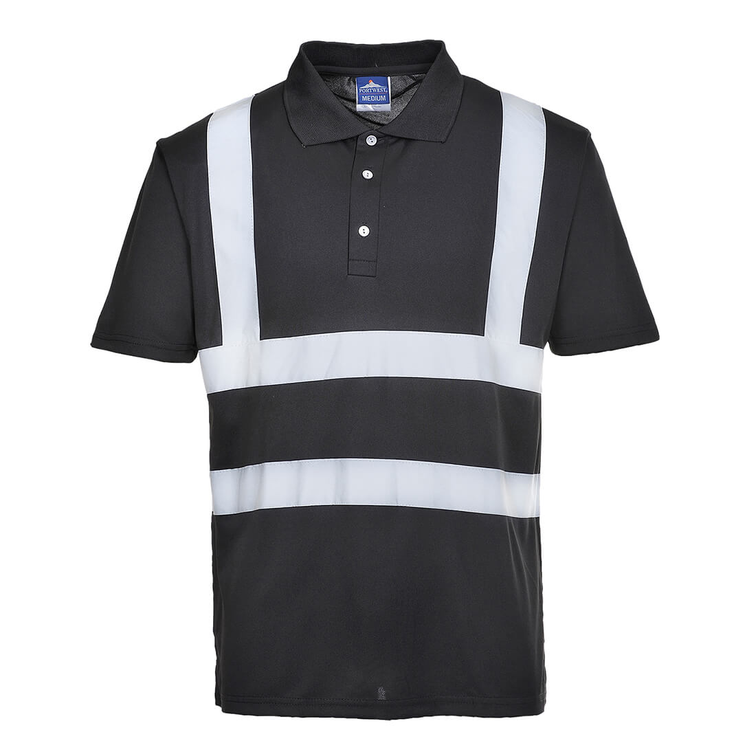 Portwest F477 Iona Polo Shirt Black L | Compare The Build