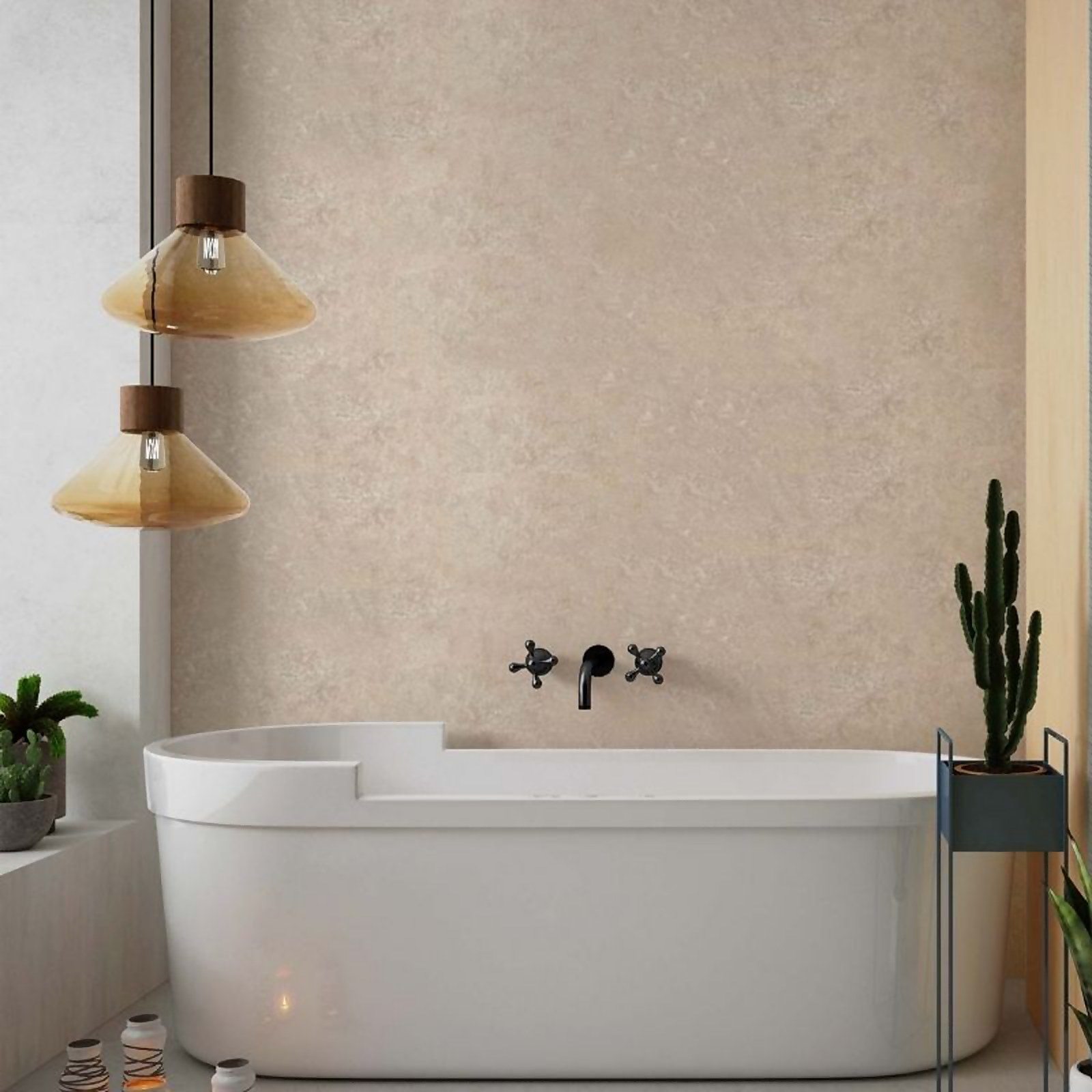 Panel Company Large Beige Concrete Shower Panel Price Comparisons | Compare The Build