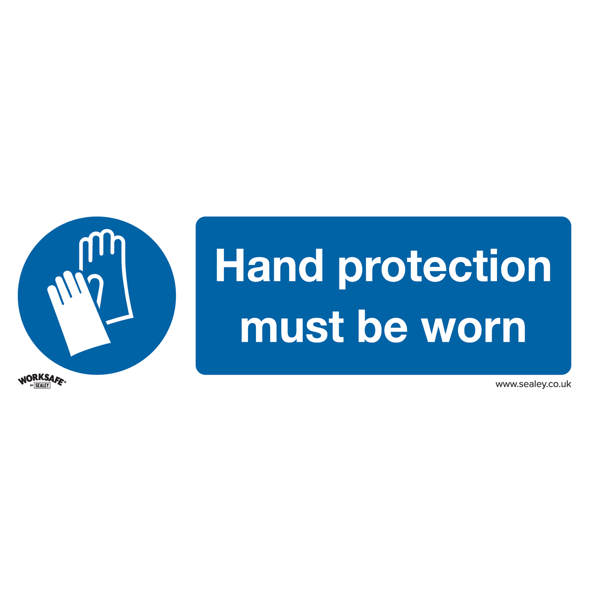 Sealey Self Adhesive Vinyl Hand Protection Must Be Worn Sign Pack of 10 300mm 100mm Standard Price Comparisons | Compare The Build