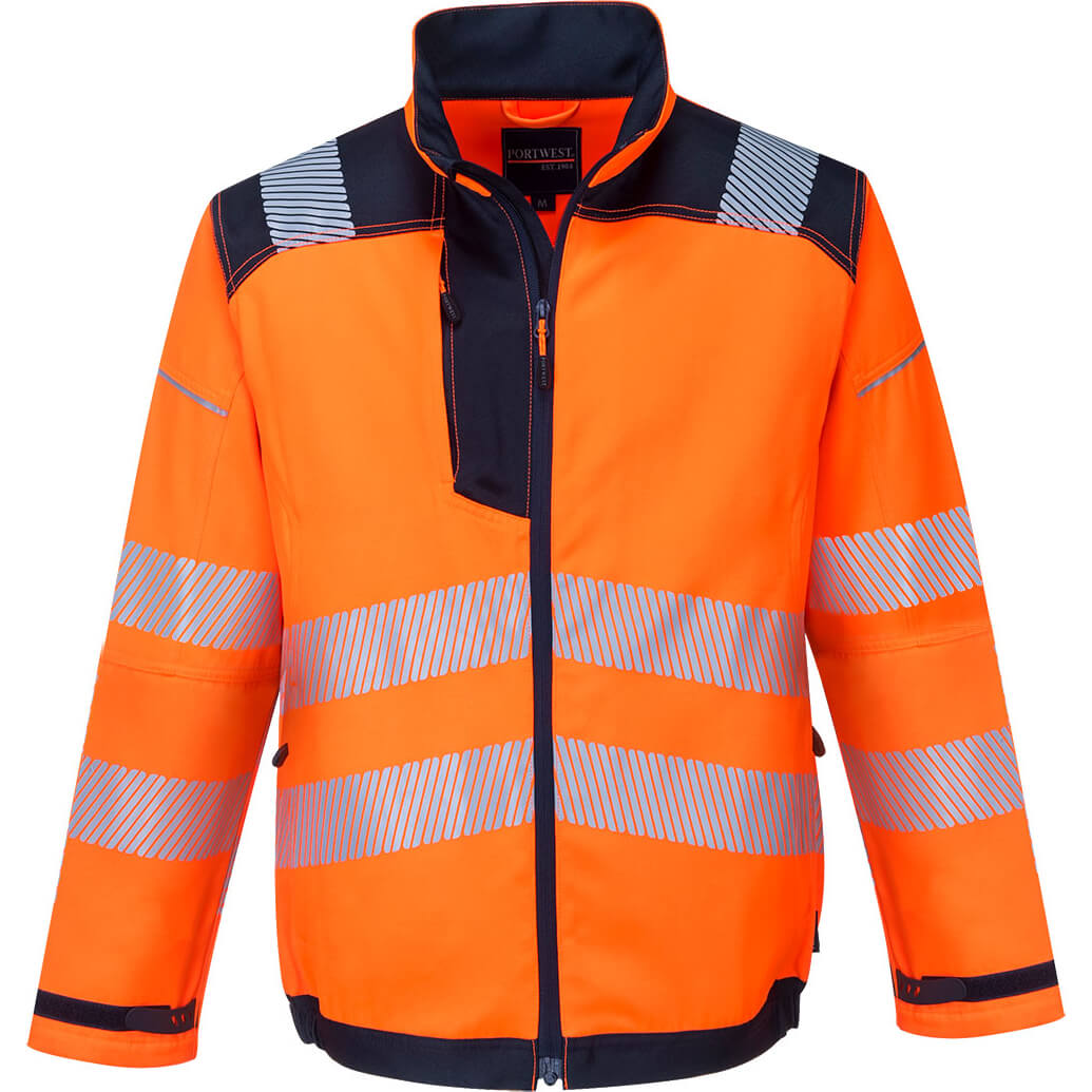 Portwest T500 PW3 Hi Vis Work Jacket Orange / Navy S Price Comparisons | Compare The Build