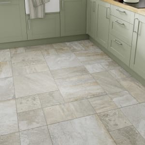 Wickes Opus Stone Cottage Bone modular Porcelain Wall and Floor Tile pack Price Comparisons | Compare The Build