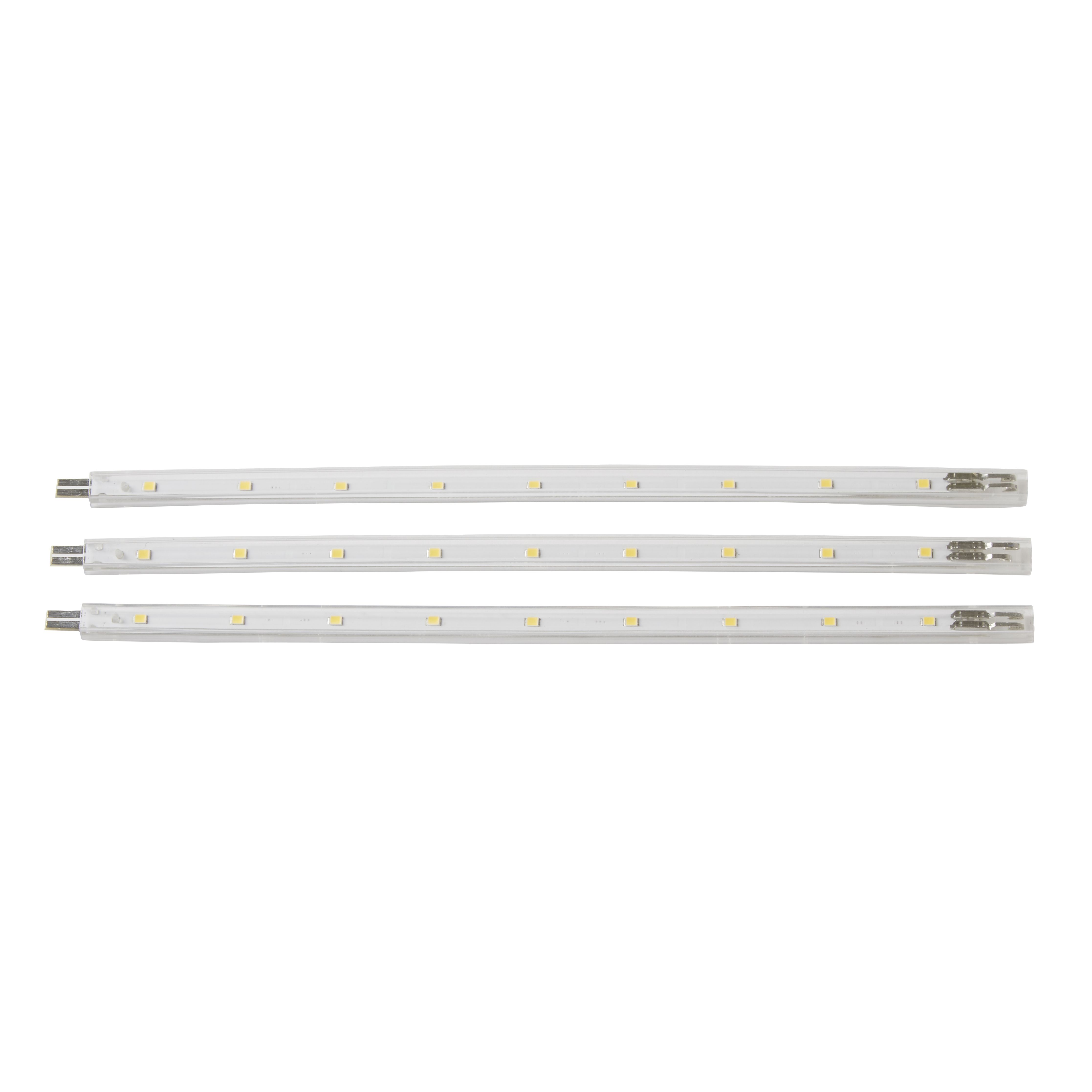 Colours Donny Clear Mains-Powered Led Neutral White Under Cabinet Light Ip20 (L)320mm (W)8.5mm, Pack Of 3 Price Comparisons | Compare The Build