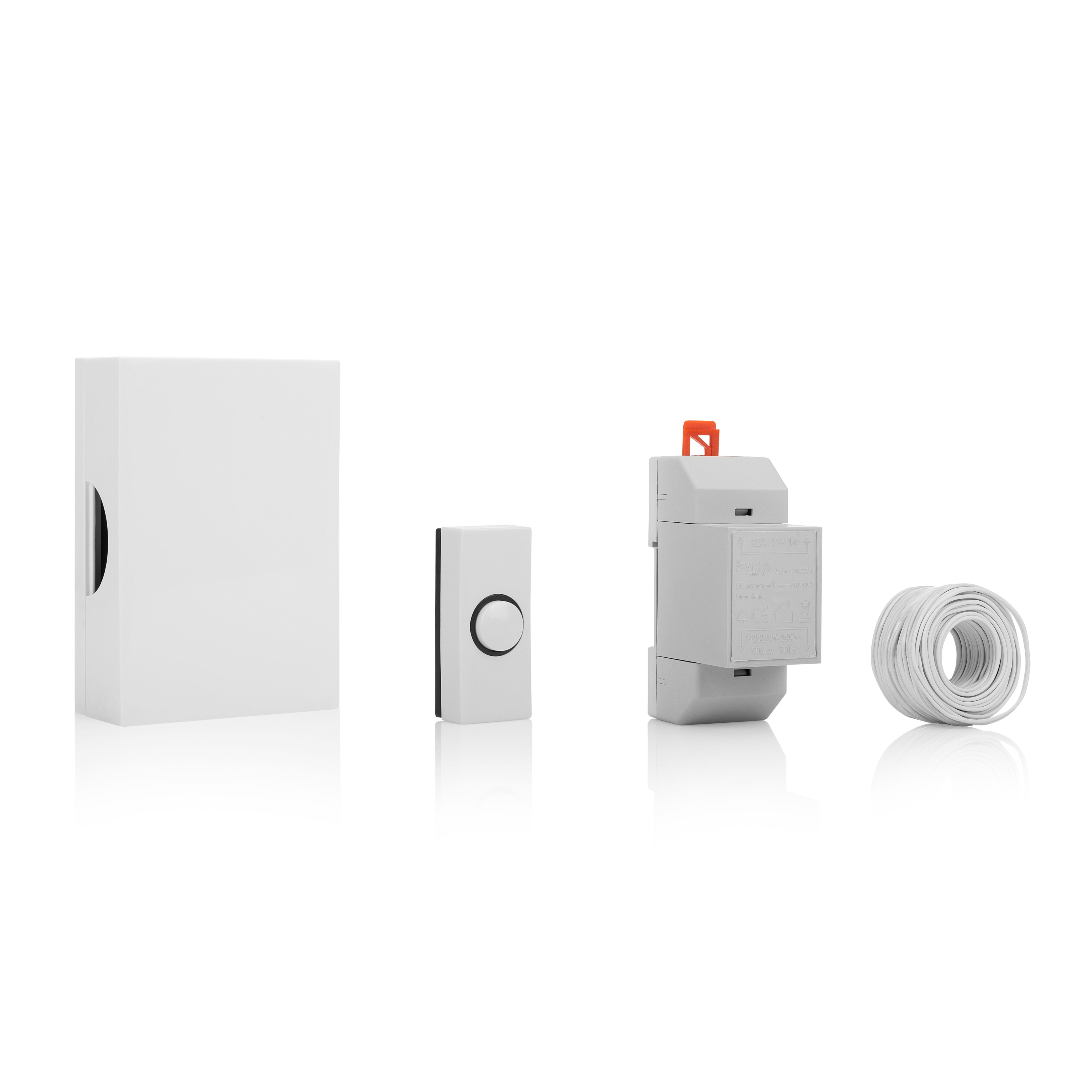 Byron White Wired Door Chime Kit With Transformer Included 10.015.46 | Compare The Build