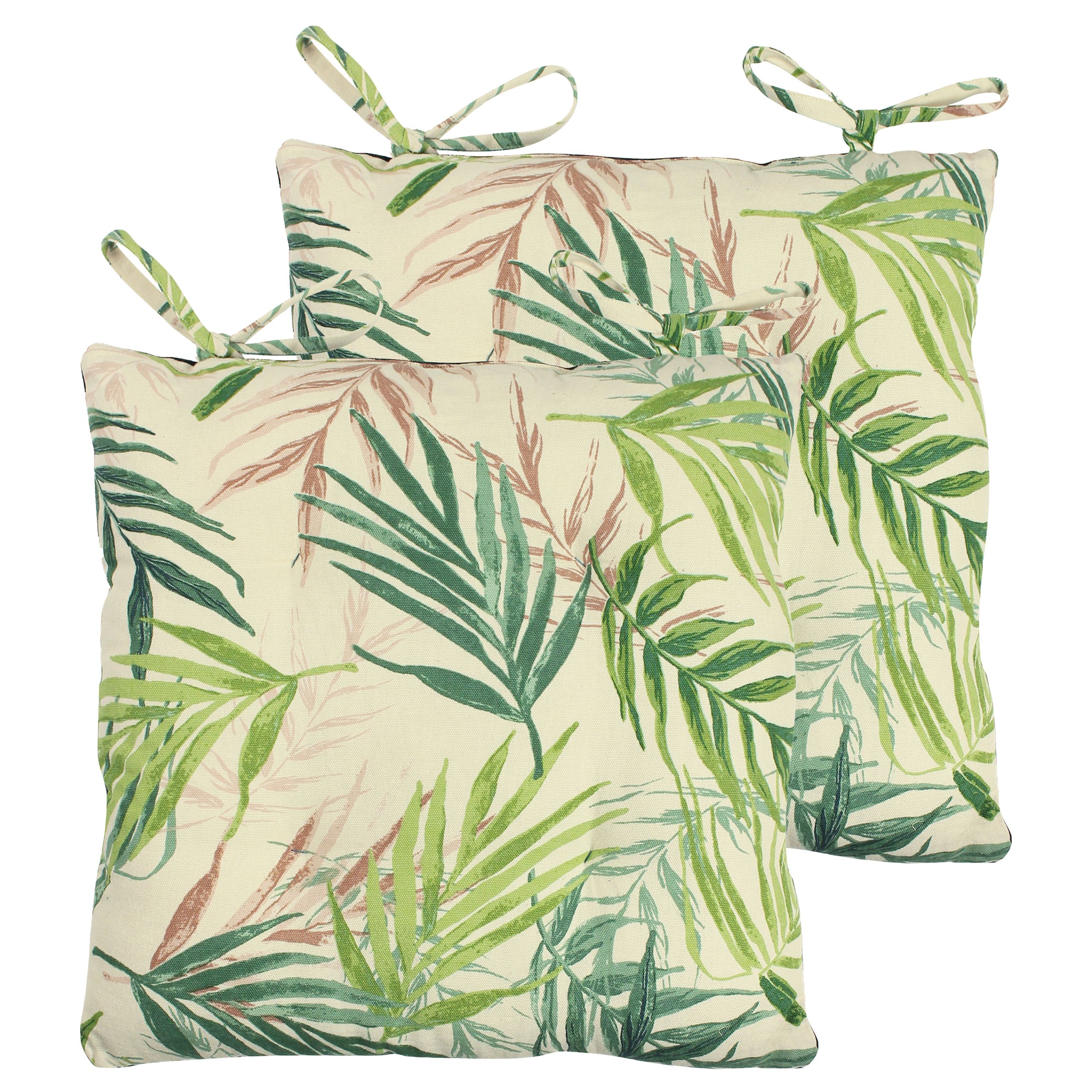 Furn. Pink Palm Leaf Seat Pad, Pair Of 2 (L)17Cm X (W)43Cm Price Comparisons | Compare The Build