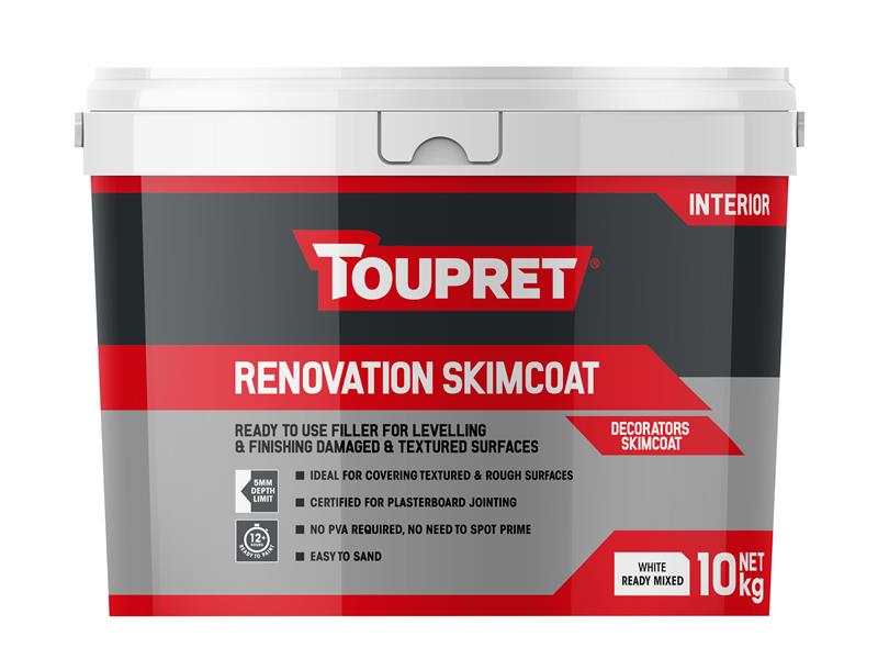 Toupret TOUTTEGALP10 Renovation Skimcoat 10kg Price Comparisons | Compare The Build