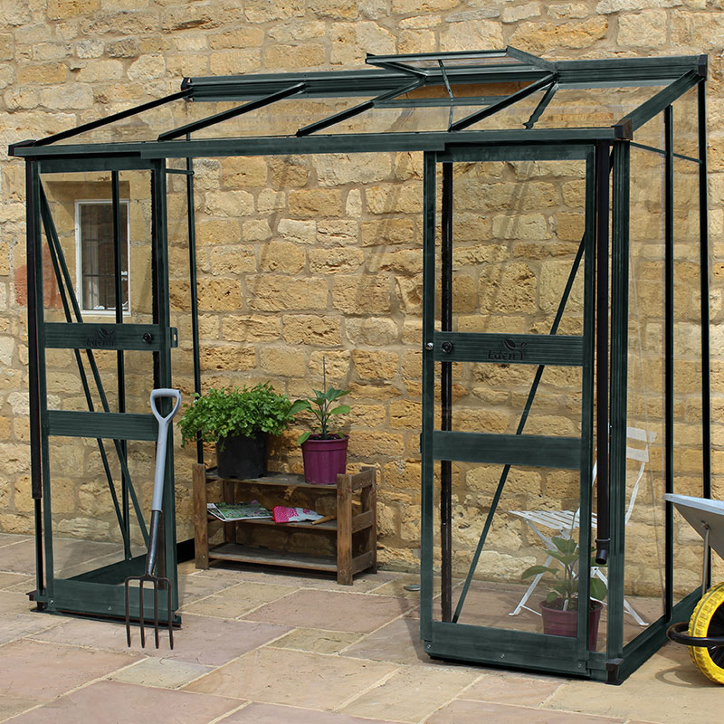 8' x 4' Halls Cotswold Broadway 84 Green Lean-To Greenhouse (2.56m x 1.32m) Price Comparisons | Compare The Build