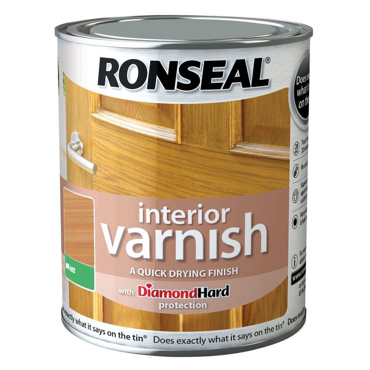 Ronseal Diamond hard Beech Matt Wood varnish, 0.25L Price Comparisons | Compare The Build